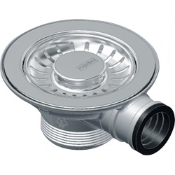 Afvoerplug RVS met overloop
